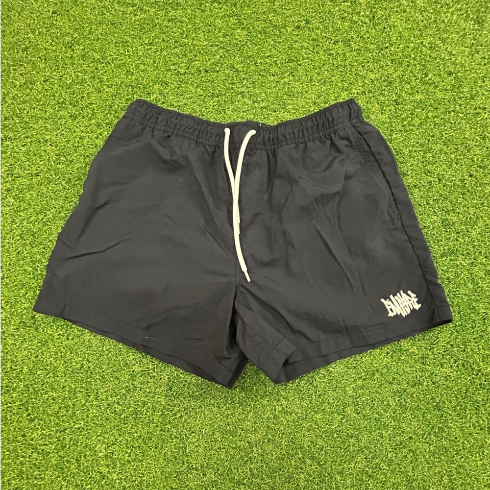 Empyre Mens Black Graffiti Logo Swim Shorts Trunks Size M